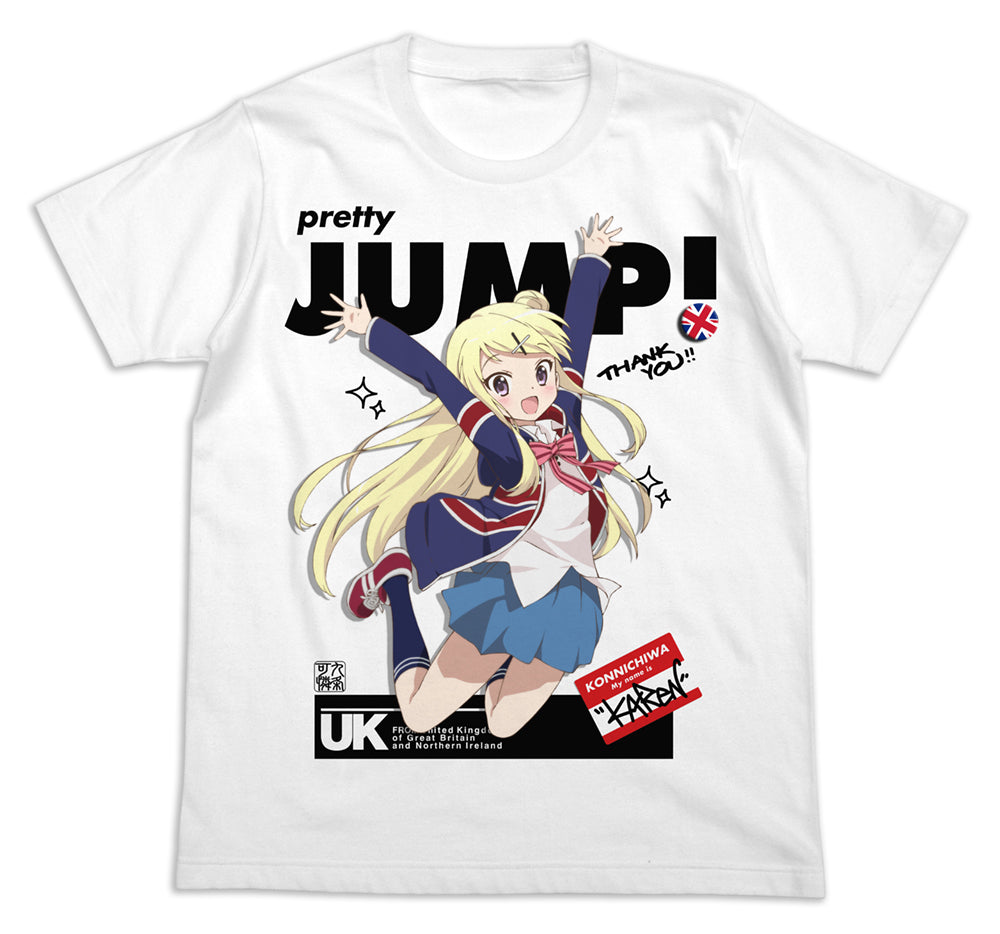 きんいろモザイク Pretty Days Jumpingカレン フルカラーTシャツ/WHITE-S - 公式商品画像 | AniSmile
