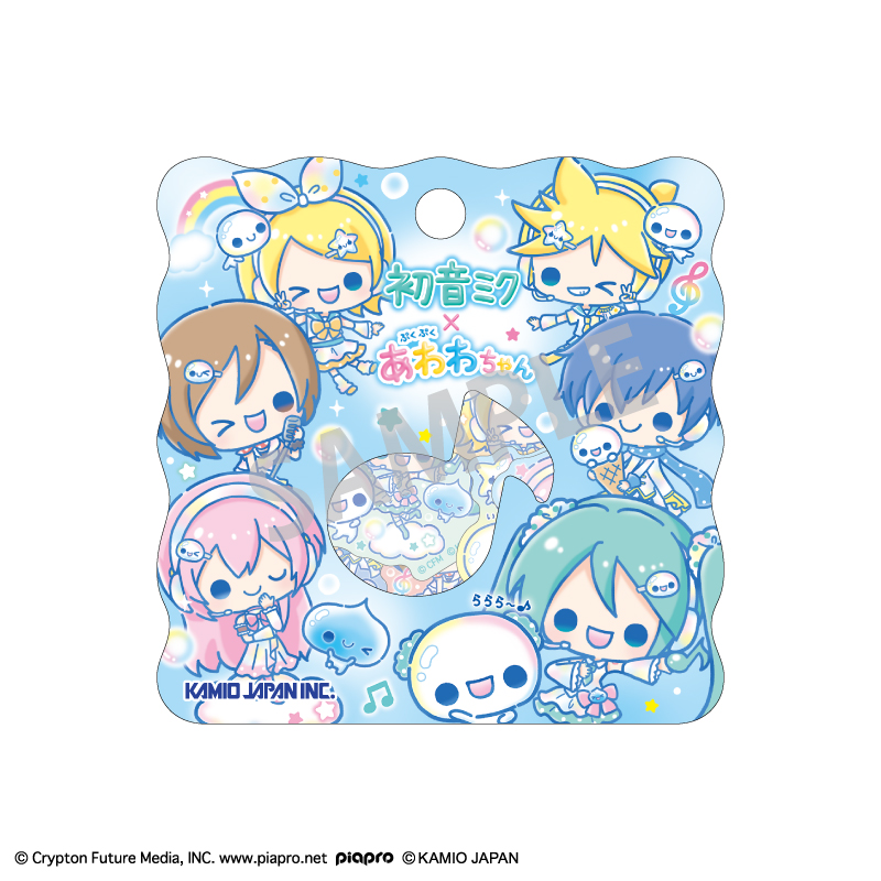 初音ミク×ぷくぷくあわわちゃん シールフレーク 画像 2 | AniSmile