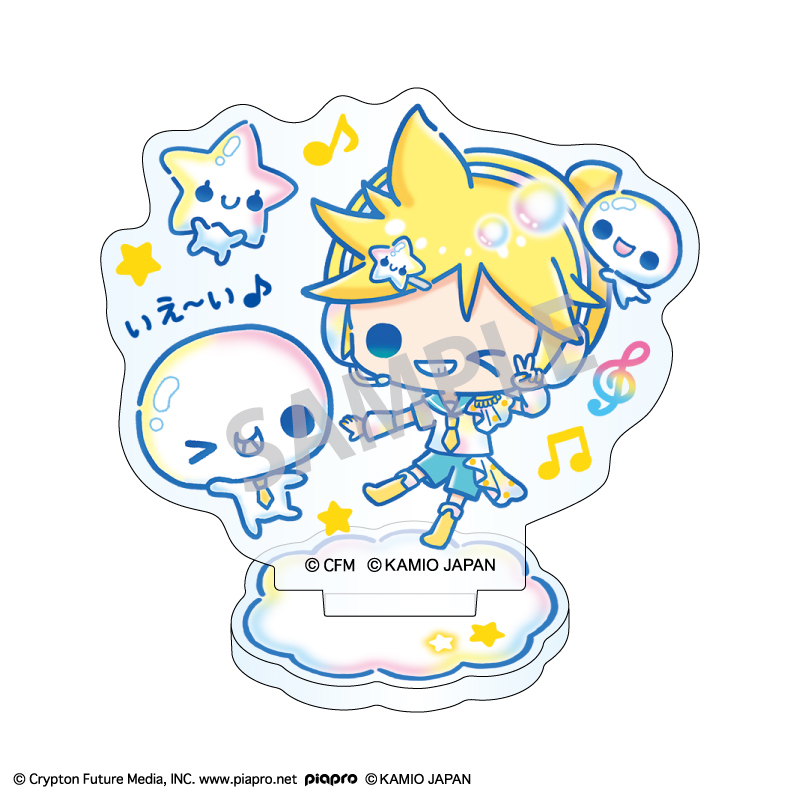 初音ミク×ぷくぷくあわわちゃん ミニアクリルスタンド 鏡音レン - 公式商品画像 | AniSmile
