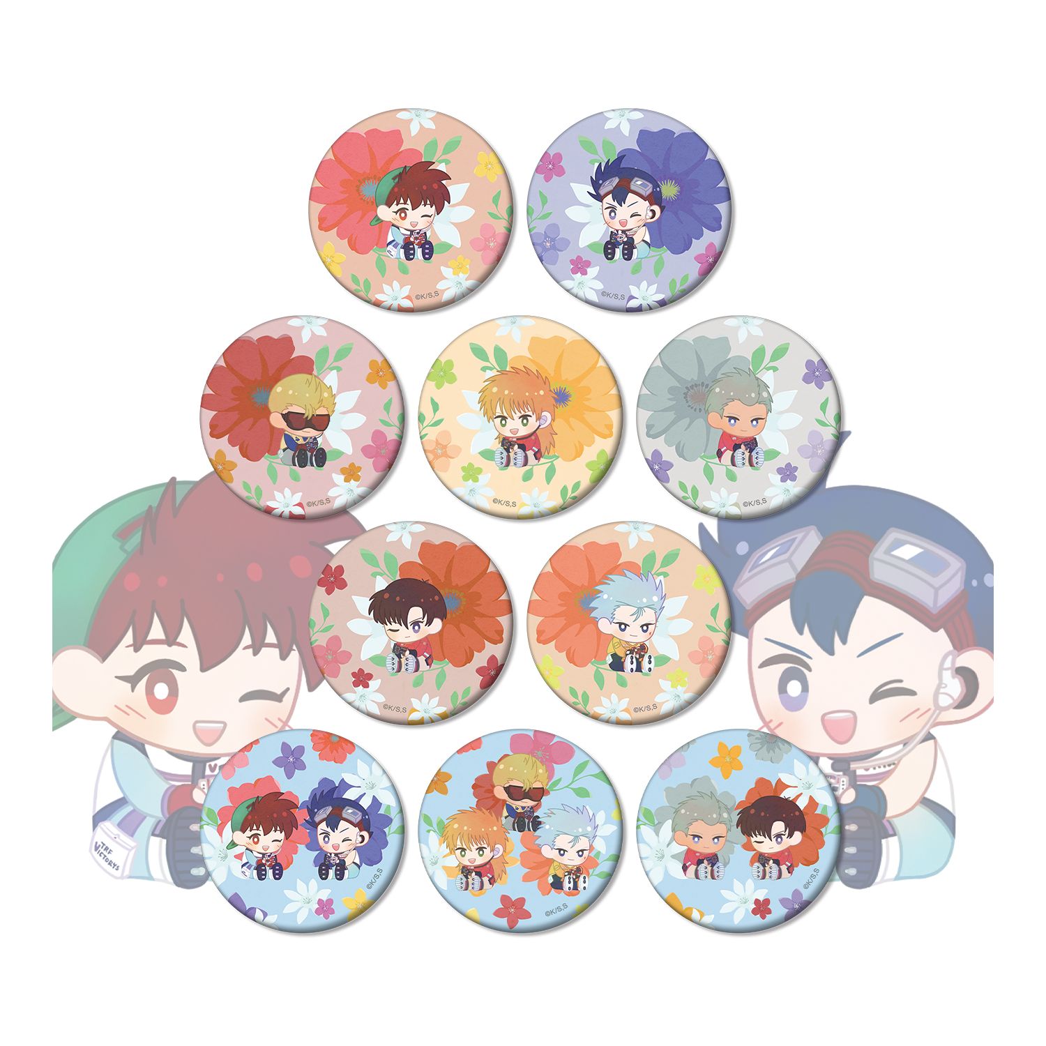 TVアニメ「爆走兄弟レッツ&ゴー!!」 トレーディング Botania マット缶バッジ(単位/単品) - 公式商品画像 | AniSmile