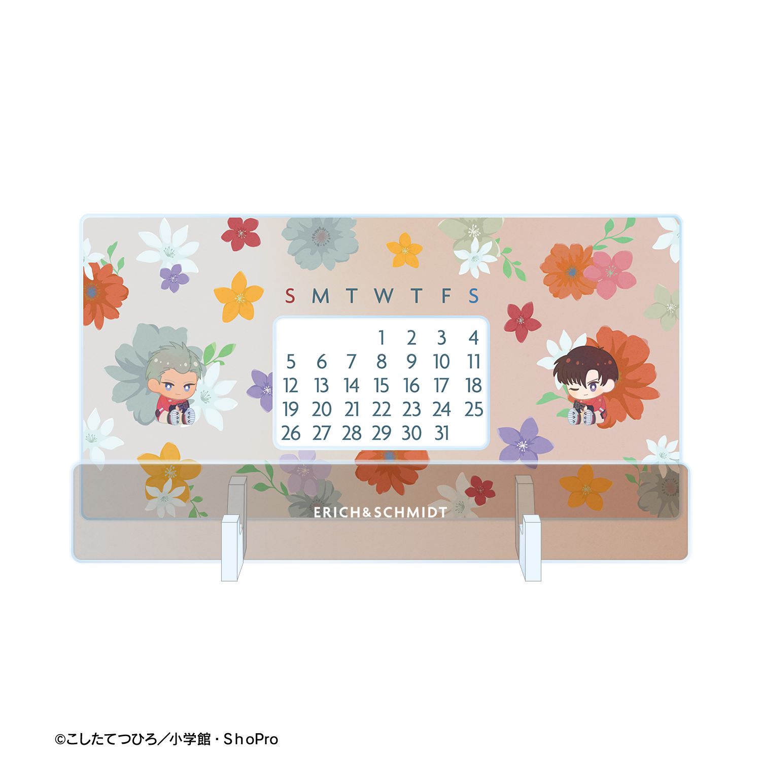 TVアニメ「爆走兄弟レッツ&ゴー!!」 エーリッヒ&シュミット Botania 卓上アクリル万年カレンダー 画像 3 | AniSmile