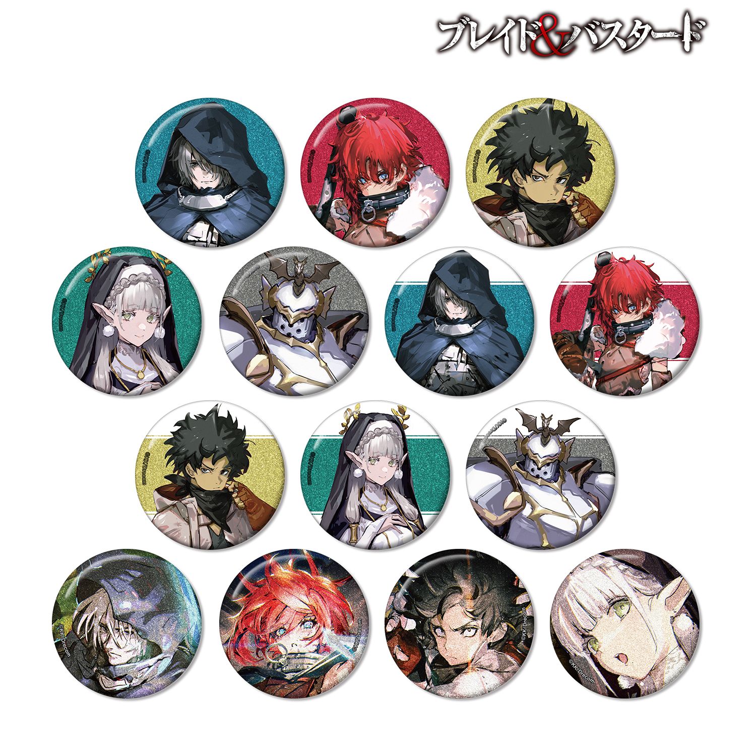 ブレイド&バスタード トレーディンググリッター缶バッジ(単位/単品) 画像 3 | AniSmile