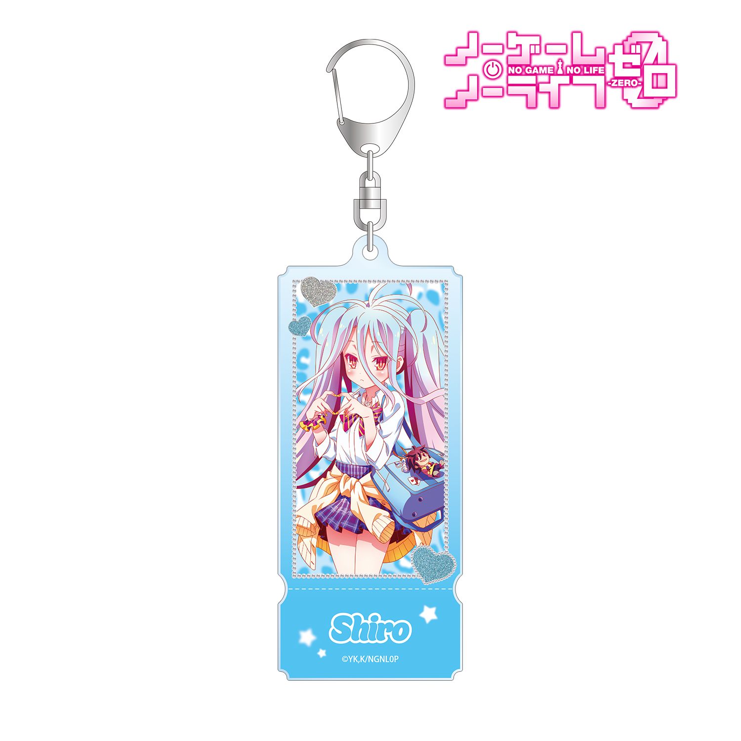 ノーゲーム・ノーライフ ゼロ 描き下ろし 白 ギャル制服ver. チケット風BIGアクリルキーホルダー 画像 2 | AniSmile