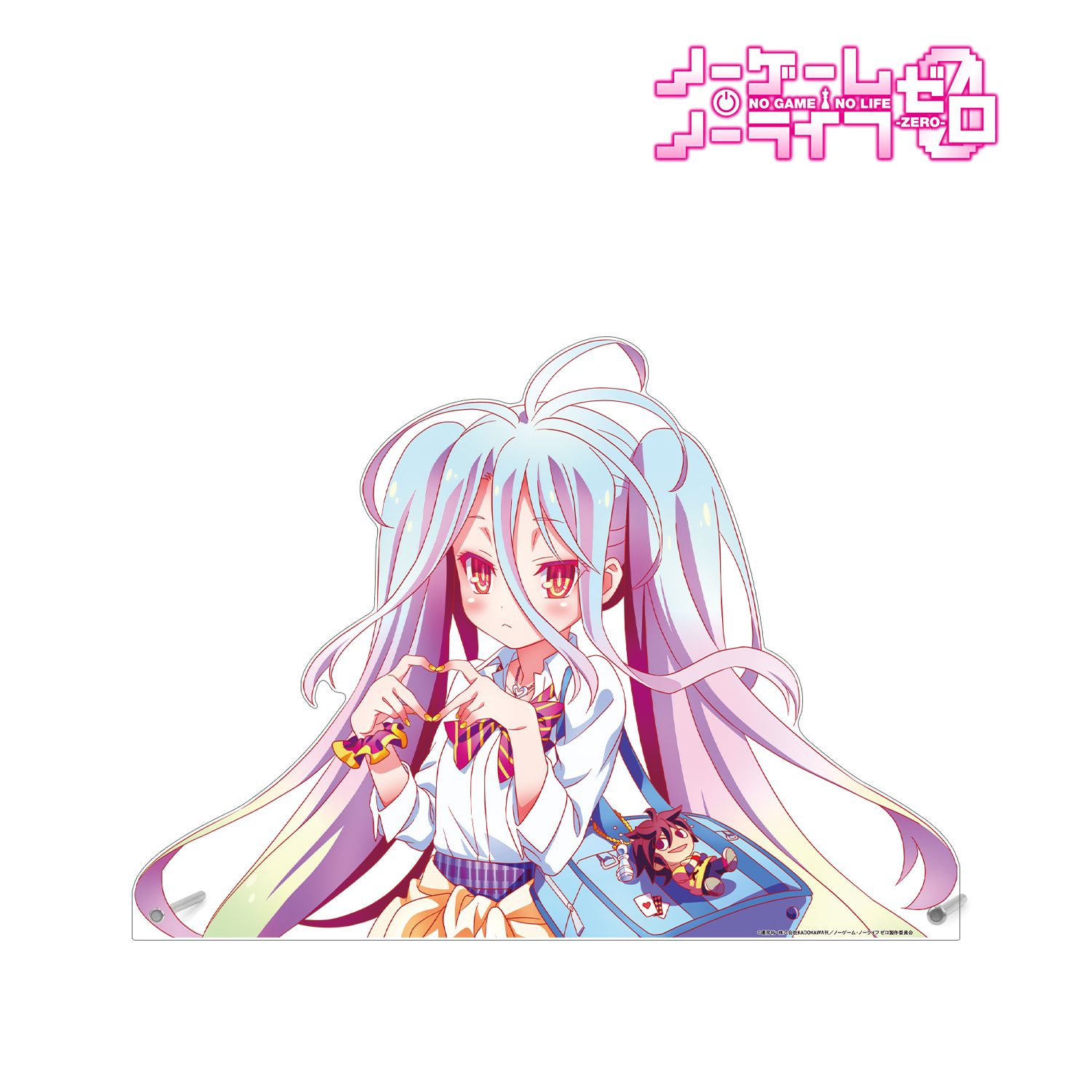 ノーゲーム・ノーライフ ゼロ 描き下ろし 白 ギャル制服ver. 特大ダイカットアクリルパネル 画像 2 | AniSmile