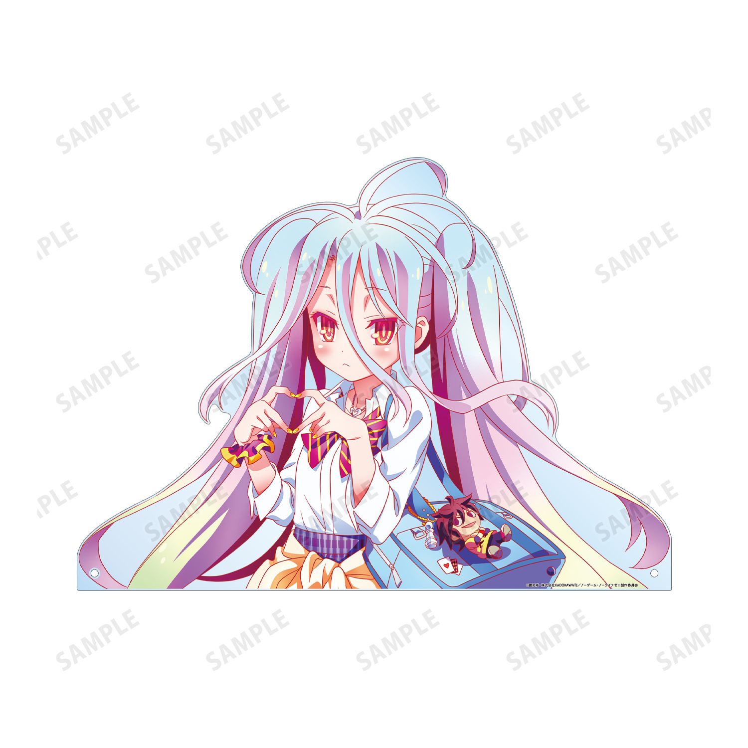 ノーゲーム・ノーライフ ゼロ 描き下ろし 白 ギャル制服ver. 特大ダイカットアクリルパネル 画像 3 | AniSmile