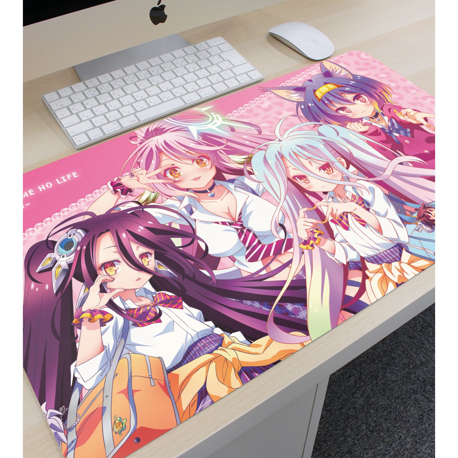 ノーゲーム・ノーライフ ゼロ 描き下ろし 集合 ギャル制服ver. マルチデスクマット 画像 3 | AniSmile