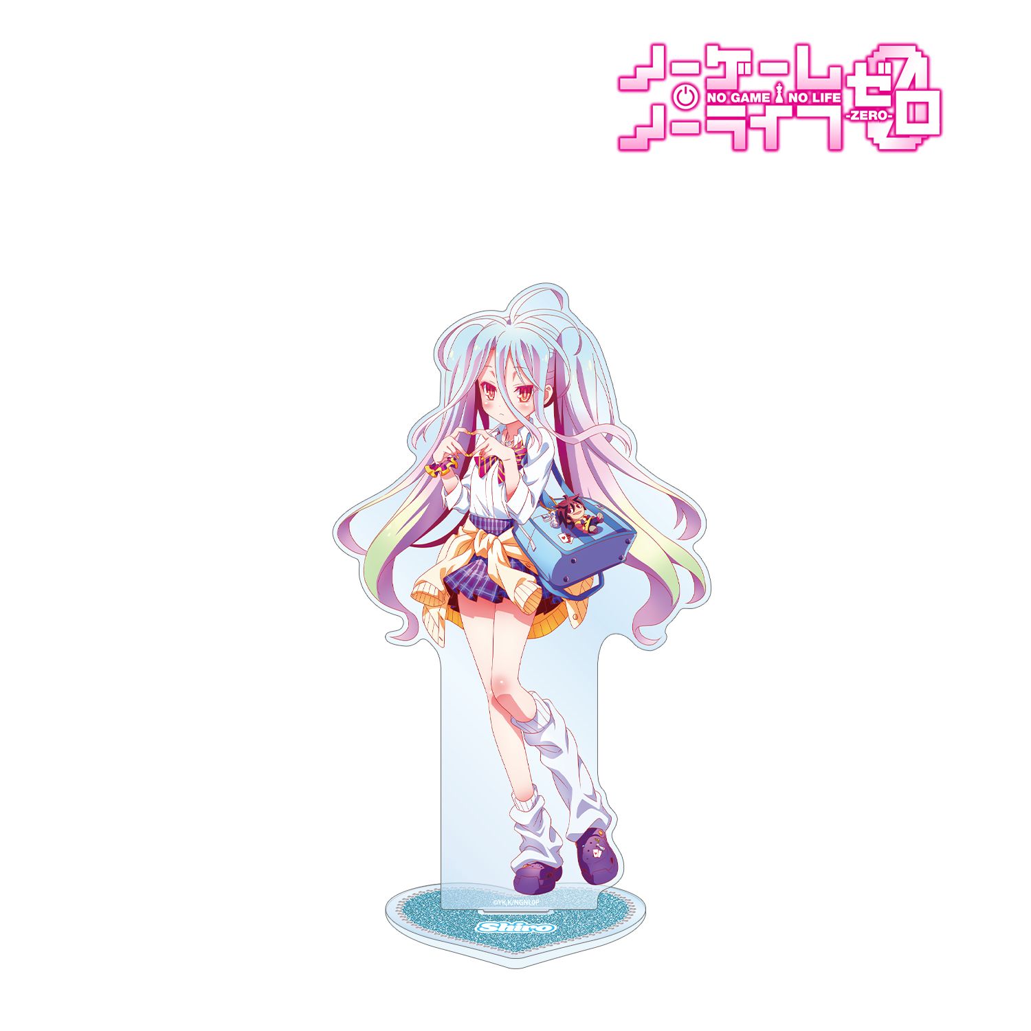 ノーゲーム・ノーライフ ゼロ 描き下ろし 白 ギャル制服ver. 特大アクリルスタンド 画像 2 | AniSmile