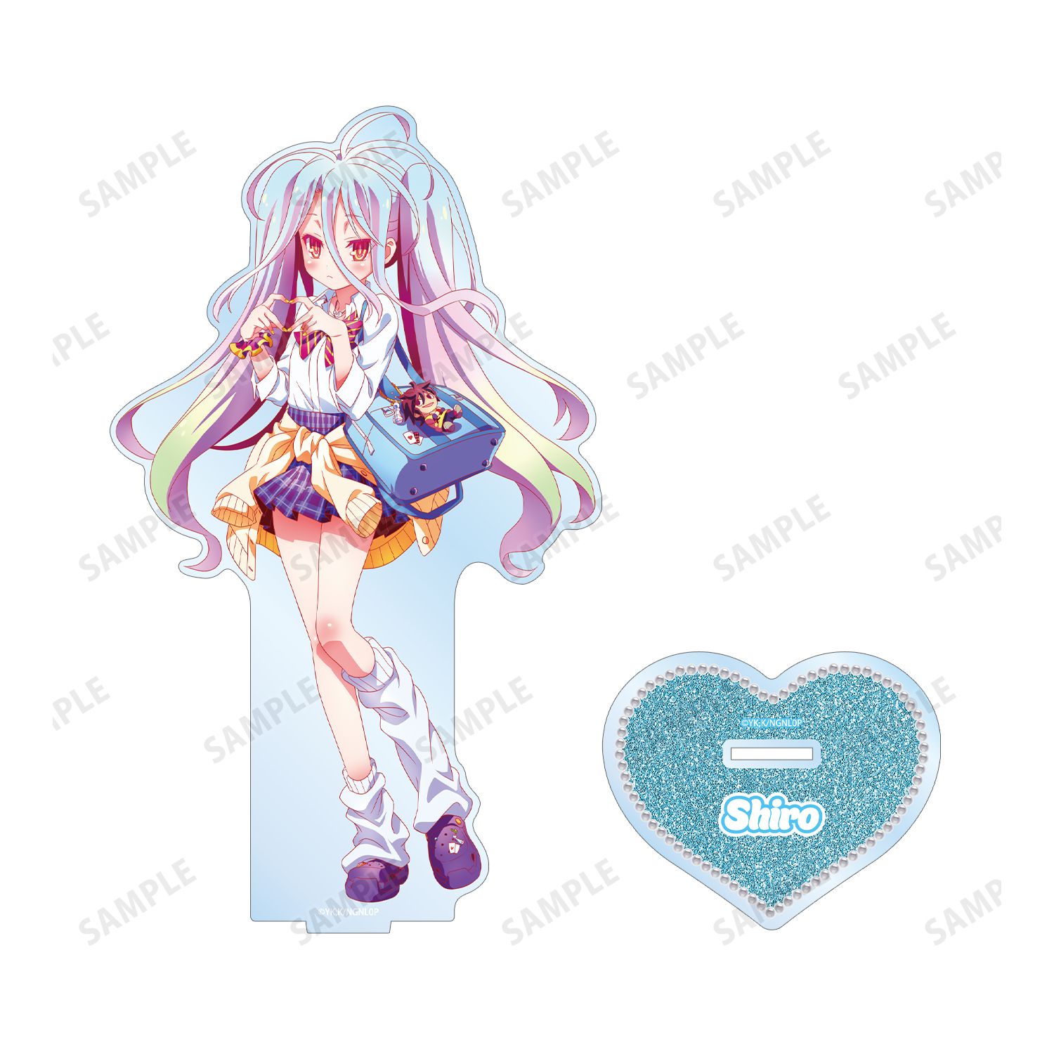 ノーゲーム・ノーライフ ゼロ 描き下ろし 白 ギャル制服ver. 特大アクリルスタンド 画像 4 | AniSmile
