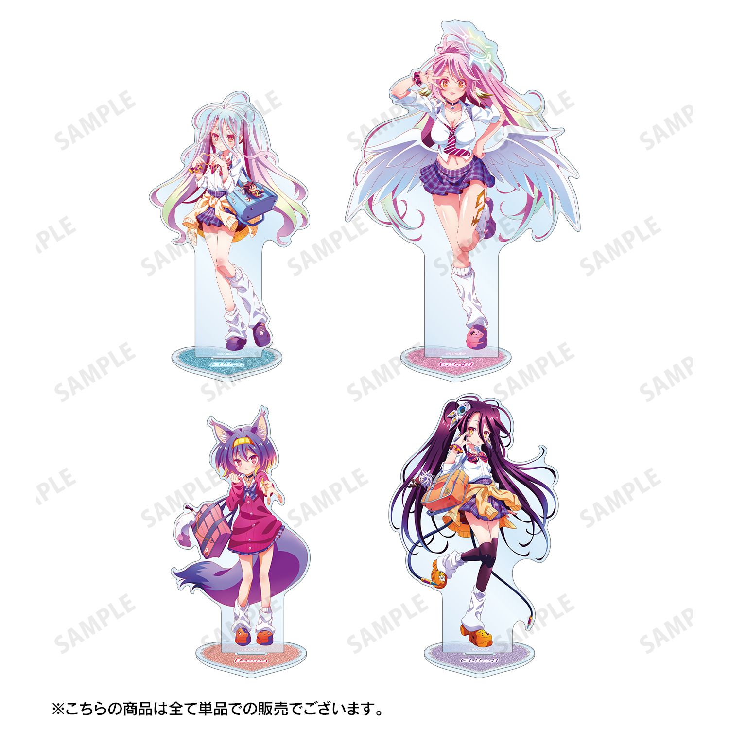 ノーゲーム・ノーライフ ゼロ 描き下ろし 白 ギャル制服ver. 特大アクリルスタンド 画像 3 | AniSmile