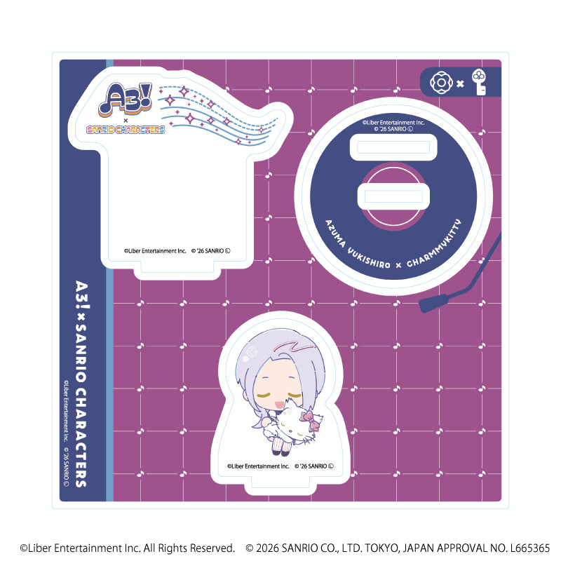 アクリルスタンドプレート「A3!×Sanrio characters」47/雪白 東×チャーミーキティ(コラボイラスト) - 公式商品画像 | AniSmile