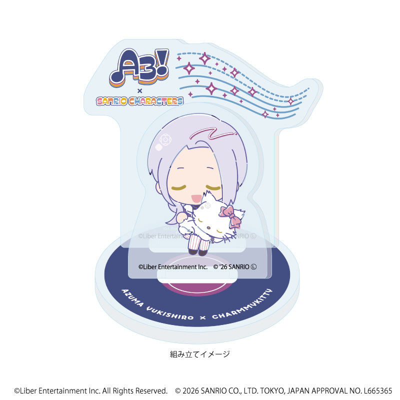 アクリルスタンドプレート「A3!×Sanrio characters」47/雪白 東×チャーミーキティ(コラボイラスト) 画像 2 | AniSmile