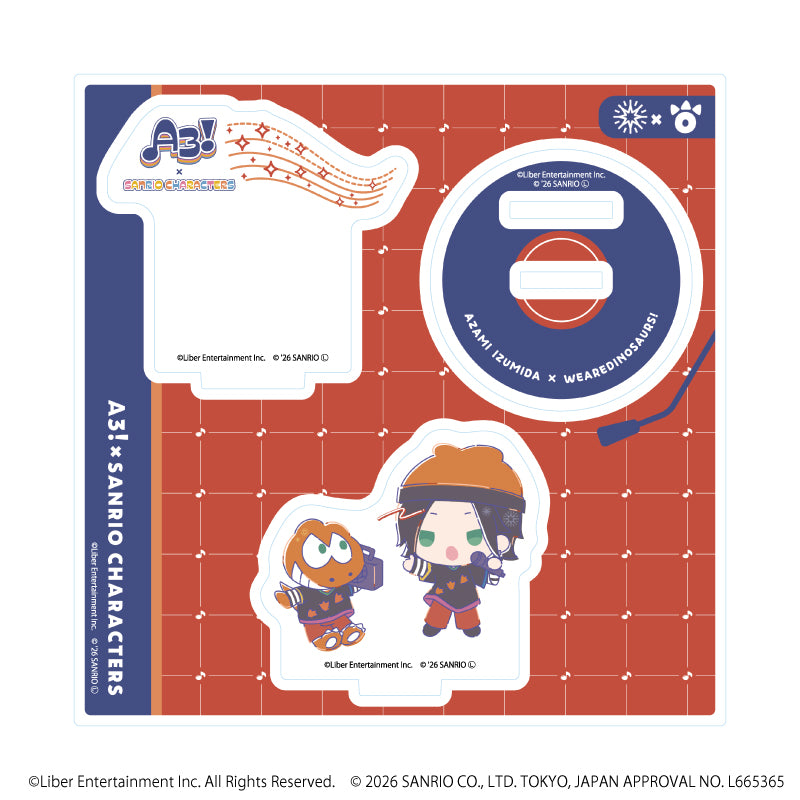 アクリルスタンドプレート「A3!×Sanrio characters」42/泉田 莇×ウィアーダイナソアーズ(コラボイラスト) - 公式商品画像 | AniSmile