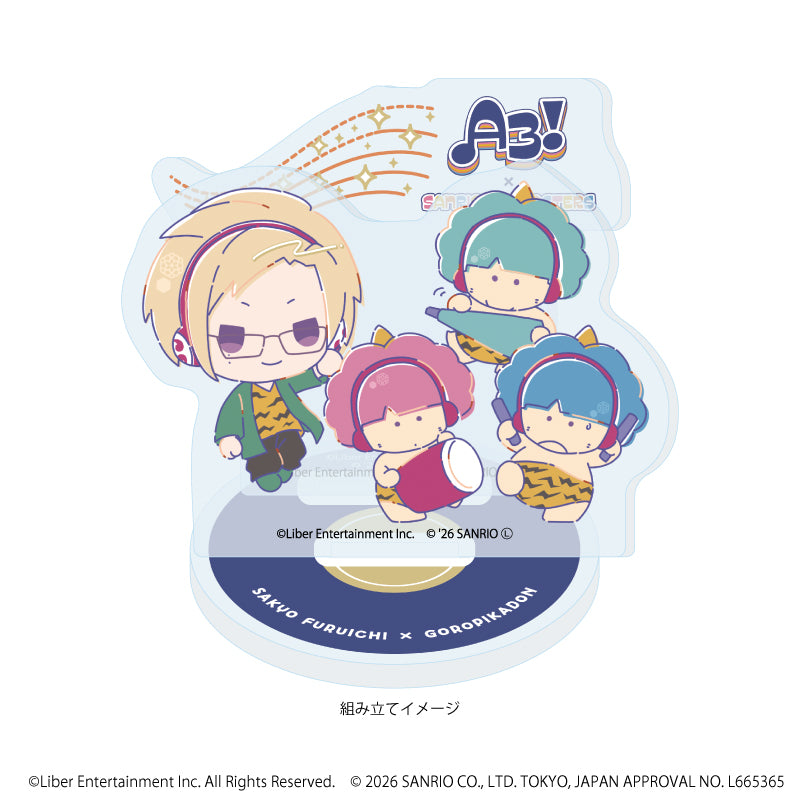 アクリルスタンドプレート「A3!×Sanrio characters」41/古市 左京×ゴロピカドン(コラボイラスト) 画像 2 | AniSmile