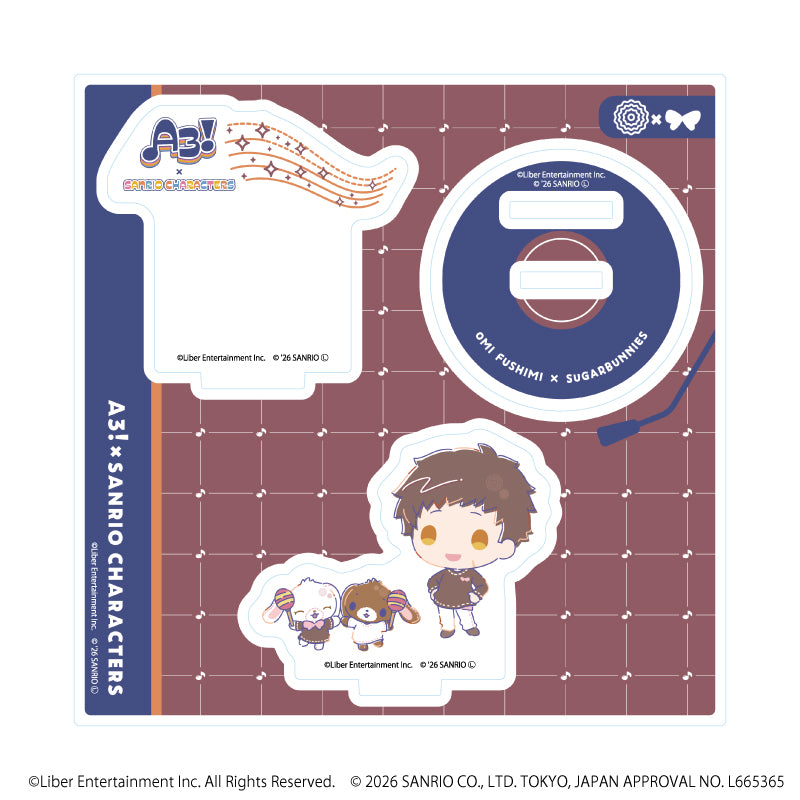アクリルスタンドプレート「A3!×Sanrio characters」40/伏見 臣×シュガーバニーズ(コラボイラスト) - 公式商品画像 | AniSmile