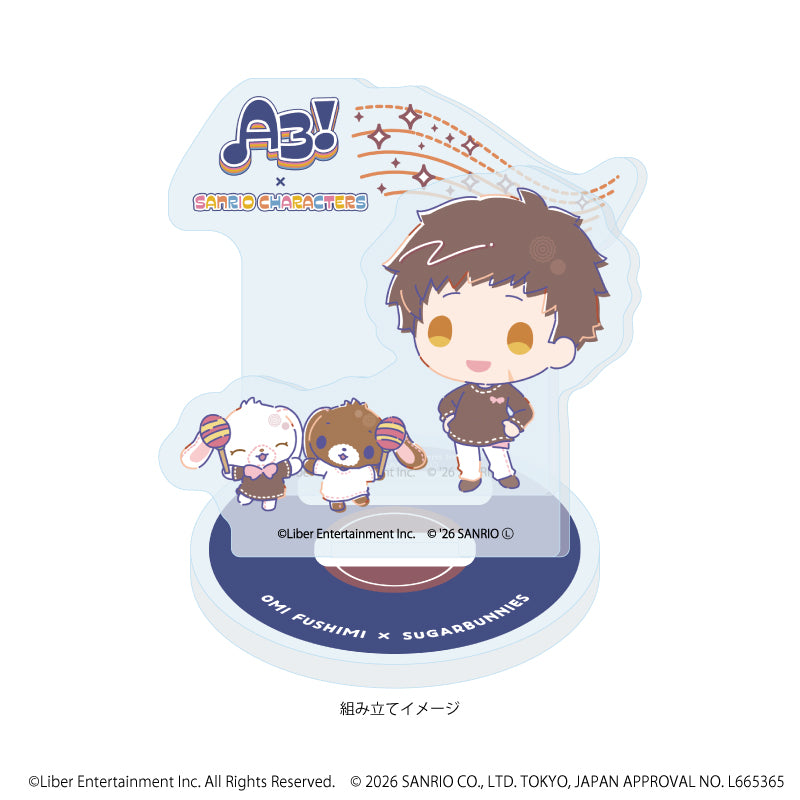 アクリルスタンドプレート「A3!×Sanrio characters」40/伏見 臣×シュガーバニーズ(コラボイラスト) 画像 2 | AniSmile