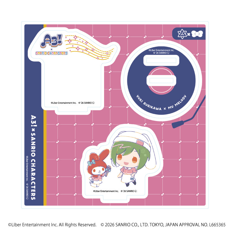 アクリルスタンドプレート「A3!×Sanrio characters」40/伏見 臣×シュガーバニーズ(コラボイラスト) 画像 3 | AniSmile