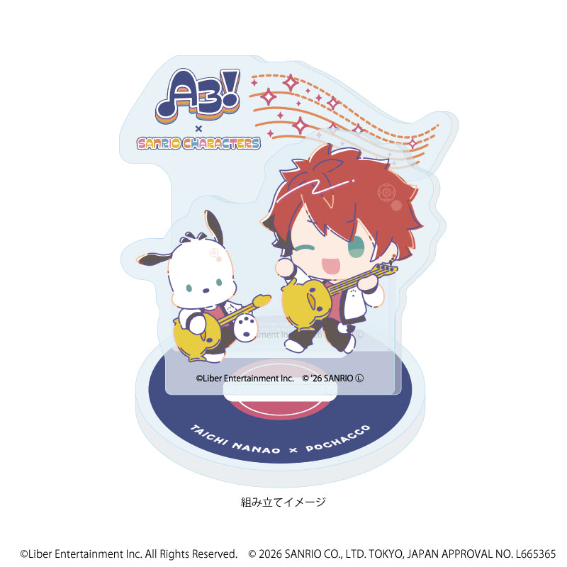 アクリルスタンドプレート「A3!×Sanrio characters」39/七尾 太一×ポチャッコ(コラボイラスト) 画像 2 | AniSmile
