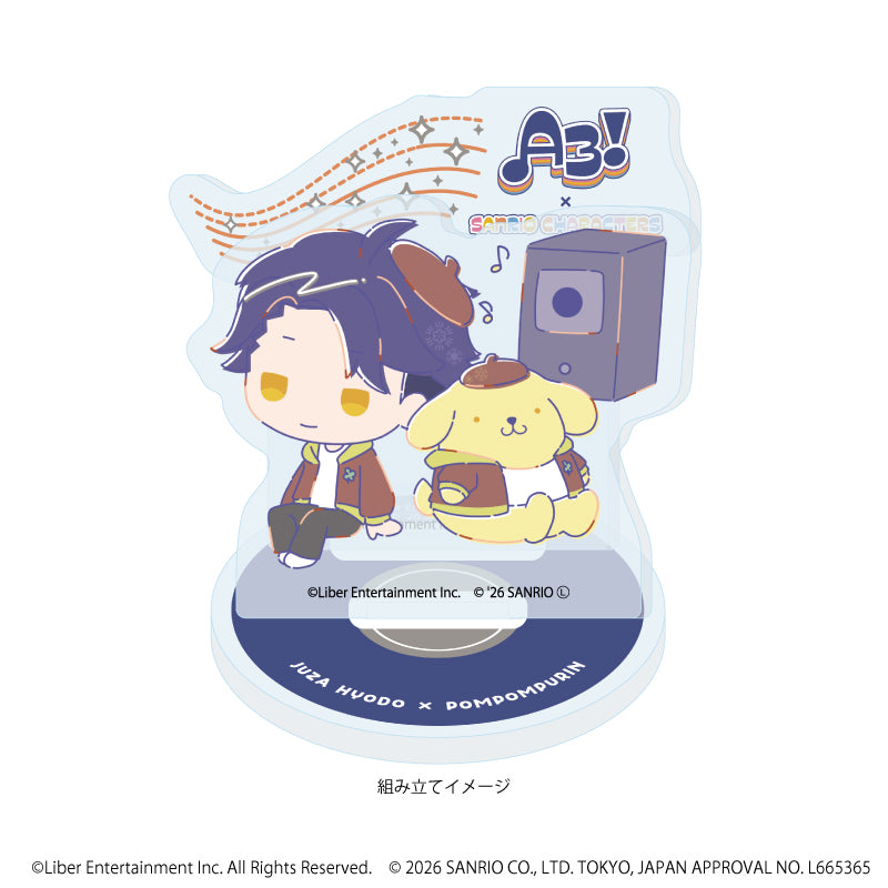 アクリルスタンドプレート「A3!×Sanrio characters」38/兵頭 十座×ポムポムプリン(コラボイラスト) 画像 2 | AniSmile