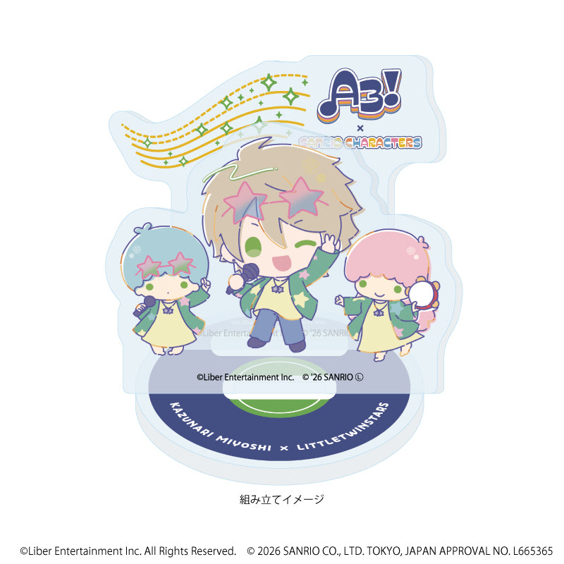 アクリルスタンドプレート「A3!×Sanrio characters」35/三好 一成×リトルツインスターズ(コラボイラスト) 画像 2 | AniSmile