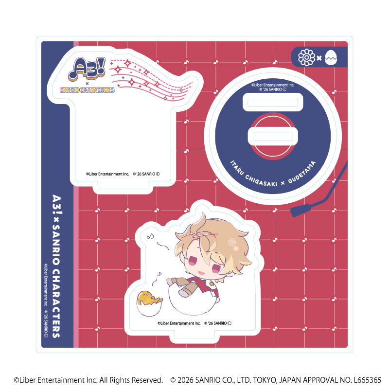 アクリルスタンドプレート「A3!×Sanrio characters」28/茅ヶ崎 至×ぐでたま(コラボイラスト) - 公式商品画像 | AniSmile