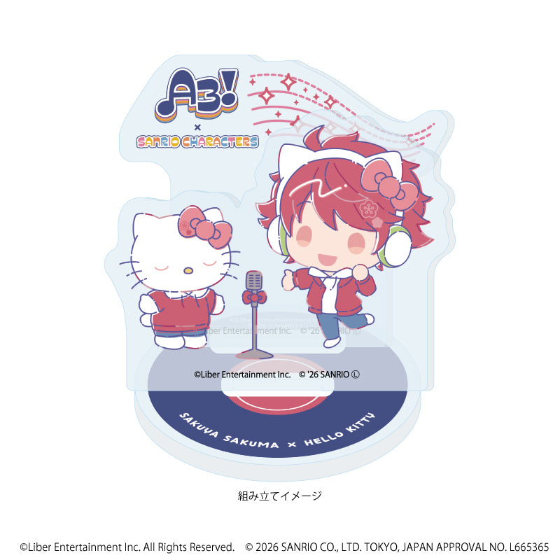 アクリルスタンドプレート「A3!×Sanrio characters」25/佐久間 咲也×ハローキティ(コラボイラスト) 画像 2 | AniSmile