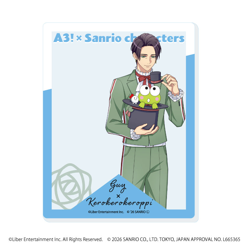 アクリルカード「A3!×Sanrio characters」22/ガイ×けろけろけろっぴ(コラボイラスト) - 公式商品画像 | AniSmile