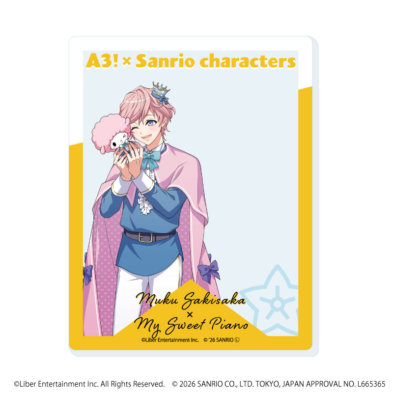アクリルカード「A3!×Sanrio characters」20/向坂 椋×マイスウィートピアノ(コラボイラスト) - 公式商品画像 | AniSmile