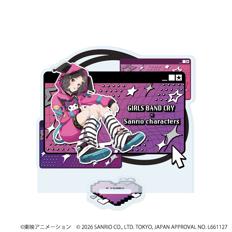 アクリルスタンド「ガールズバンドクライ×サンリオキャラクターズ」31/海老塚 智×クロミ(コラボイラスト) - 公式商品画像 | AniSmile