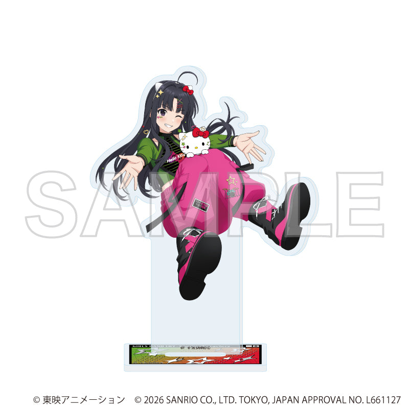 アクリルスタンド「ガールズバンドクライ×サンリオキャラクターズ」21/安和 すばる×ハローキティ(コラボイラスト) - 公式商品画像 | AniSmile