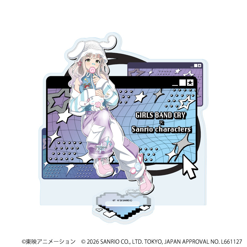 ハート型ナスカンアクリルキーホルダー「ガールズバンドクライ×サンリオキャラクターズ」01/ブラインド(全9種)(コラボイラスト) 画像 5 | AniSmile