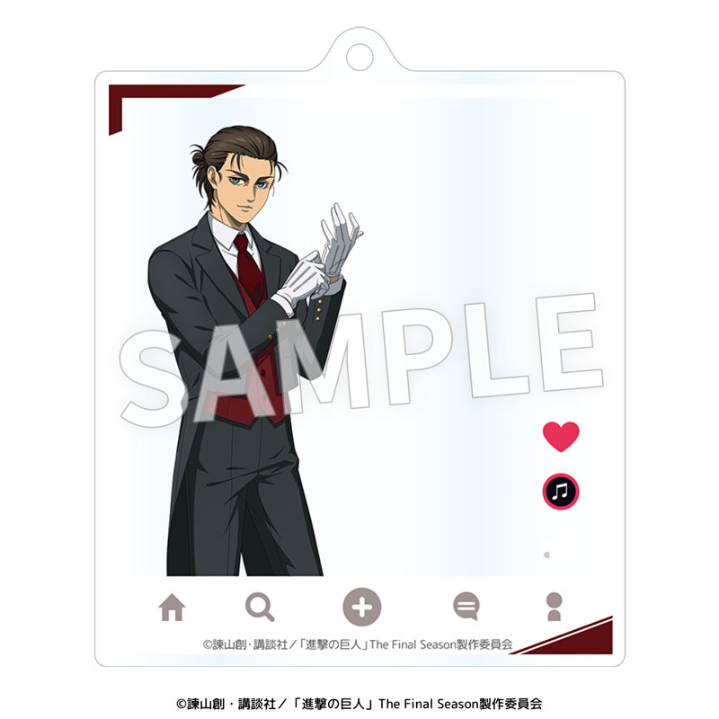 TVアニメ『進撃の巨人』執事衣装 SNS風アクリルキーホルダー エレン 画像 2 | AniSmile