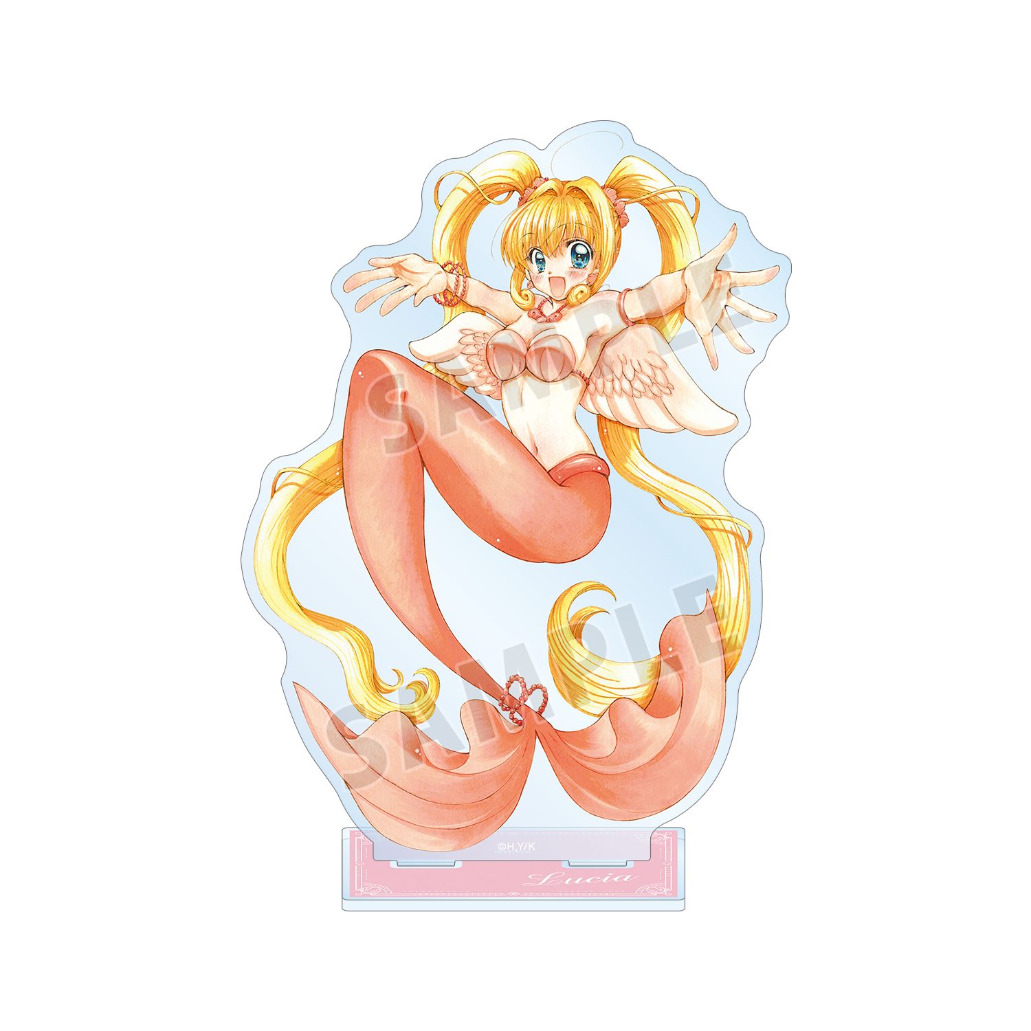 ぴちぴちピッチ 花森ぴんく先生 描き下ろし 七海 るちあ 羽を纏ったマーメイドver. 特大アクリルスタンド 画像 6 | AniSmile