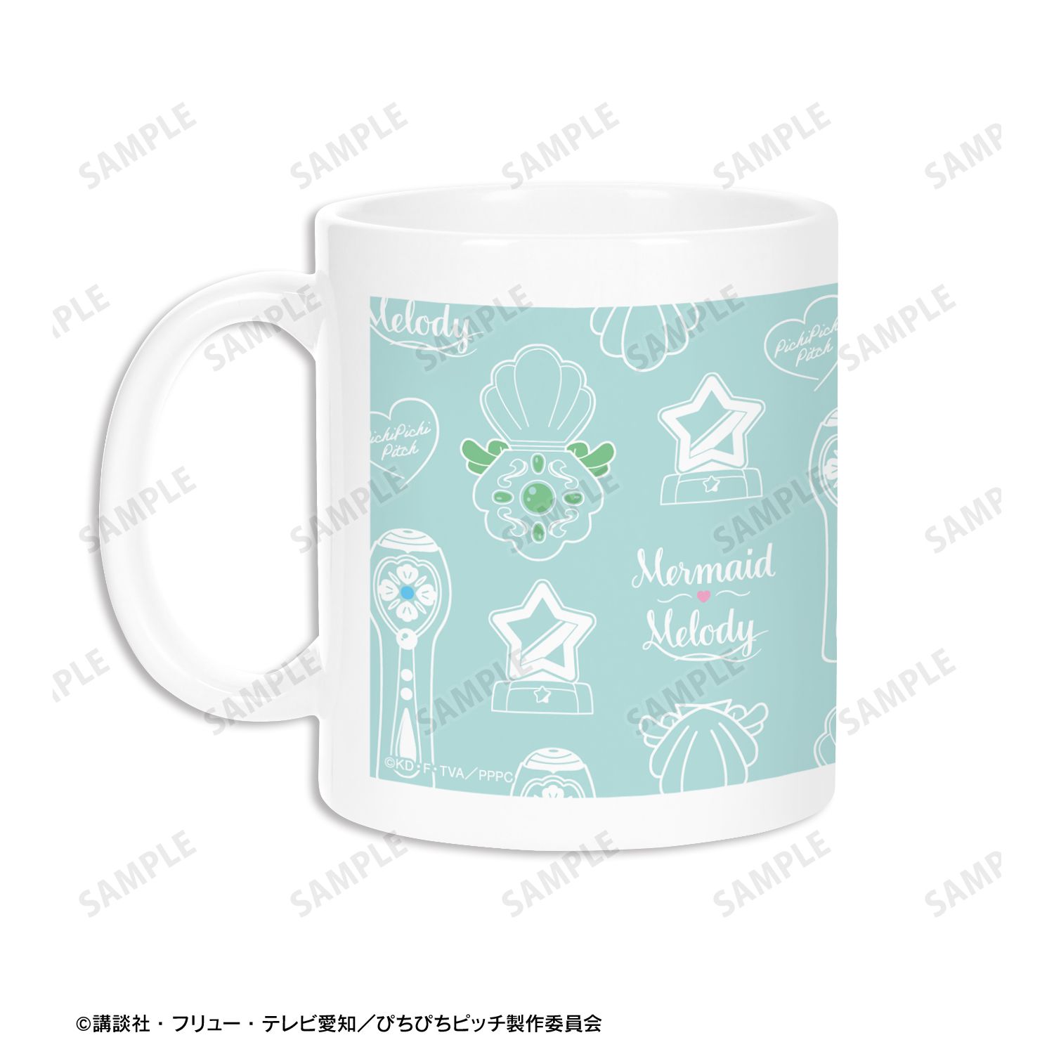 アニメ「ぴちぴちピッチ」 マーメイドモチーフ柄 マグカップ 画像 3 | AniSmile