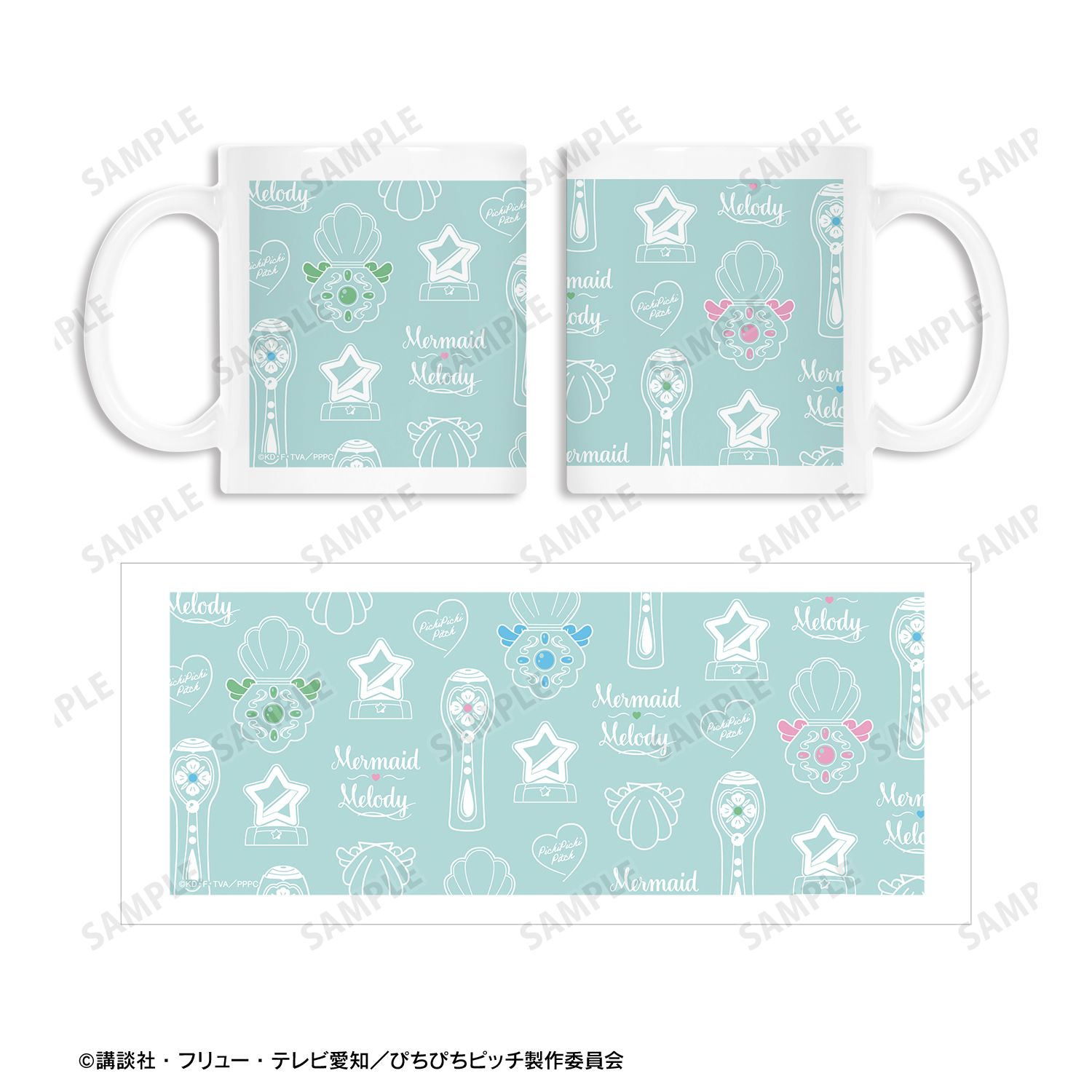 アニメ「ぴちぴちピッチ」 マーメイドモチーフ柄 マグカップ 画像 4 | AniSmile