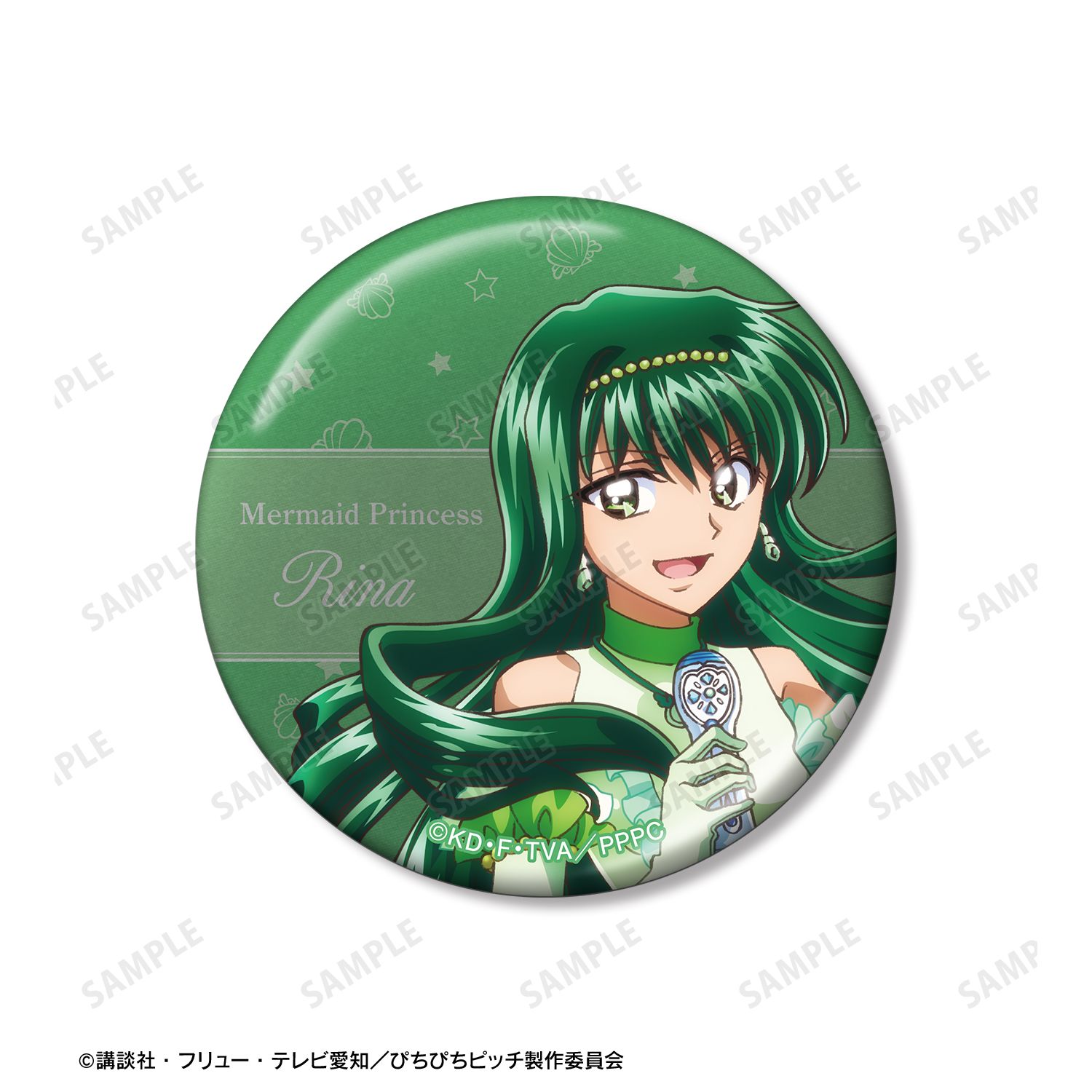 アニメ「ぴちぴちピッチ」 描き下ろし 20th Anniversary ver. メタリック缶バッジ 6個セット 画像 5 | AniSmile