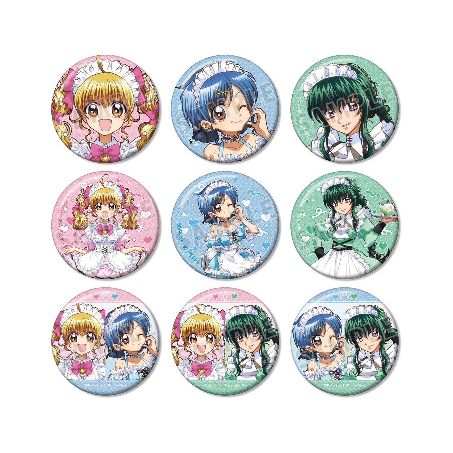 アニメ「ぴちぴちピッチ」 描き下ろし メイドver. トレーディンググリッター缶バッジ(単位/単品) - 公式商品画像 | AniSmile