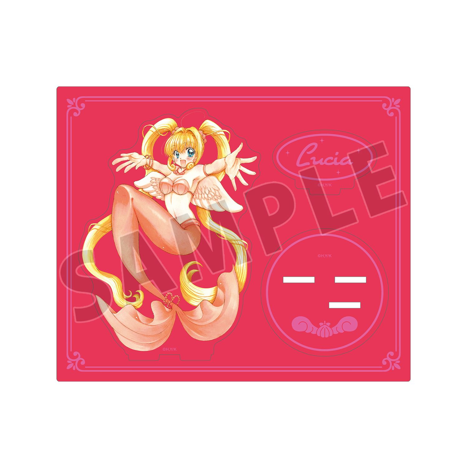 ぴちぴちピッチ 花森ぴんく先生 描き下ろし るちあ 羽を纏ったマーメイドver. パーツ付きカラーBIGアクリルスタンド 画像 6 | AniSmile