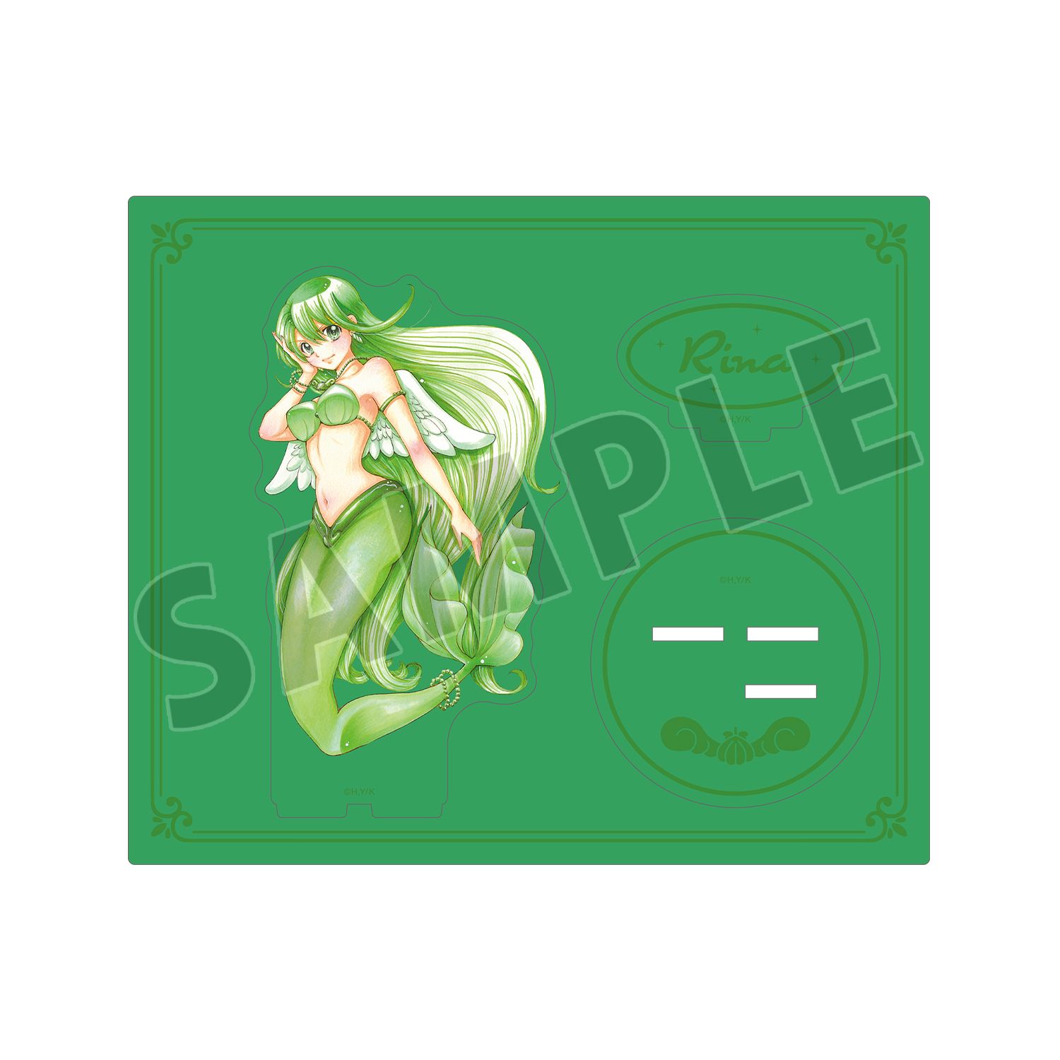 ぴちぴちピッチ 花森ぴんく先生 描き下ろし リナ 羽を纏ったマーメイドver. パーツ付きカラーBIGアクリルスタンド 画像 6 | AniSmile