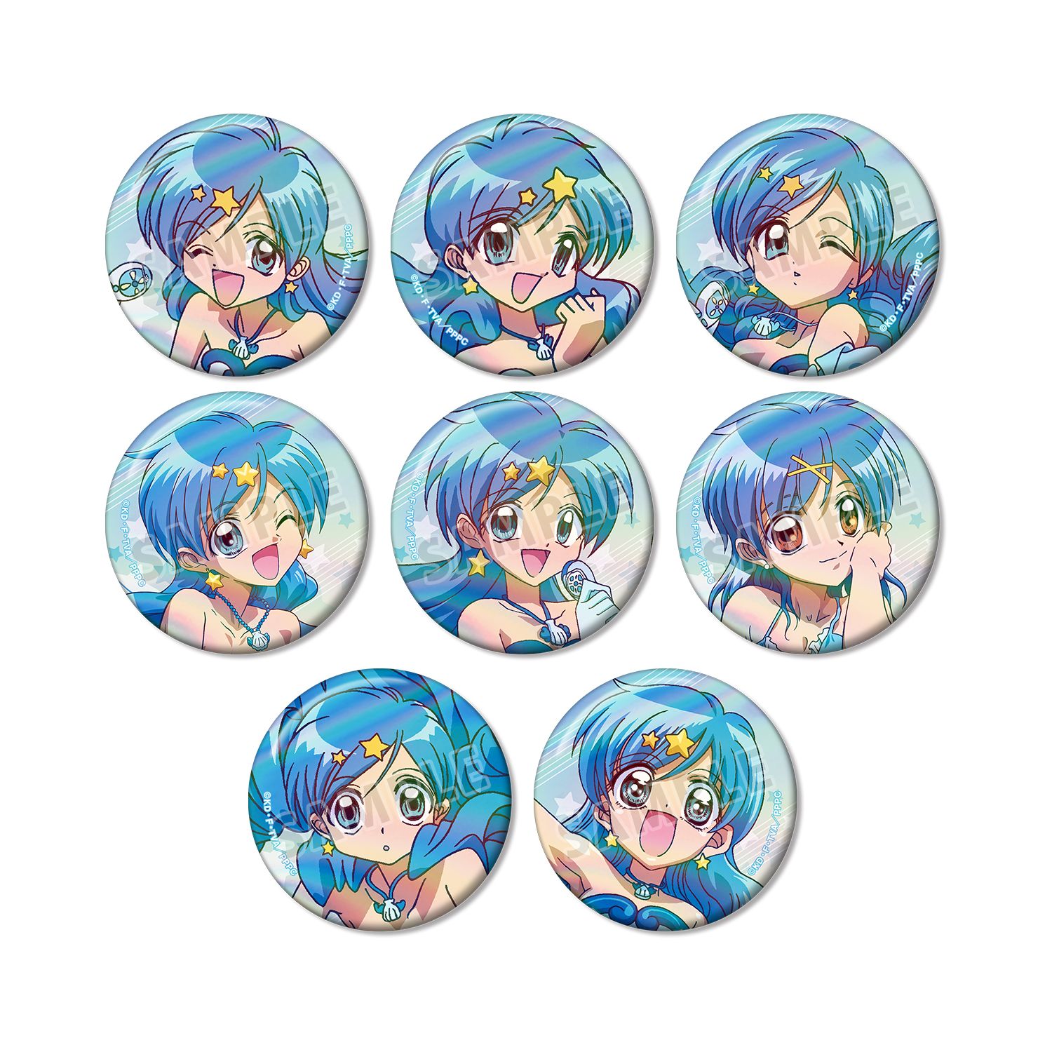 アニメ「ぴちぴちピッチ」 トレーディング 波音オンリー オーロラ缶バッジ(単位/単品) 画像 3 | AniSmile