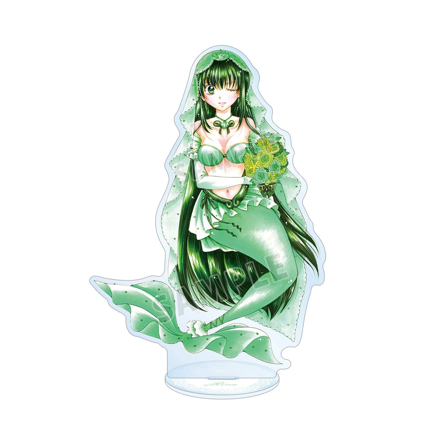 ぴちぴちピッチ 花森ぴんく先生 描き下ろし リナ ウェディングマーメイドver. BIGアクリルスタンド 画像 5 | AniSmile