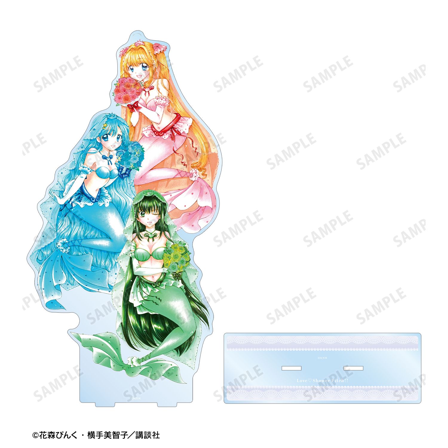 ぴちぴちピッチ 花森ぴんく先生 描き下ろし 集合 ウェディングマーメイドver. BIGアクリルスタンド 画像 6 | AniSmile