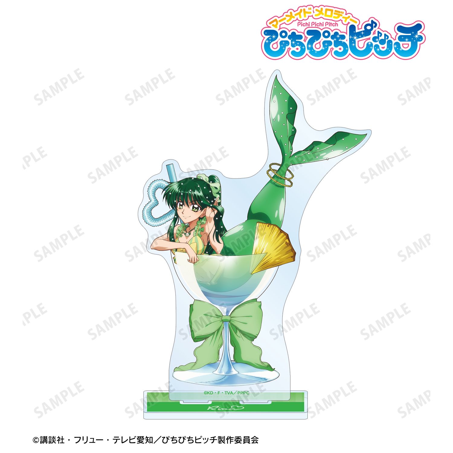 アニメ「ぴちぴちピッチ」 描き下ろし リナ カクテルグラスver. BIGアクリルスタンド 画像 6 | AniSmile