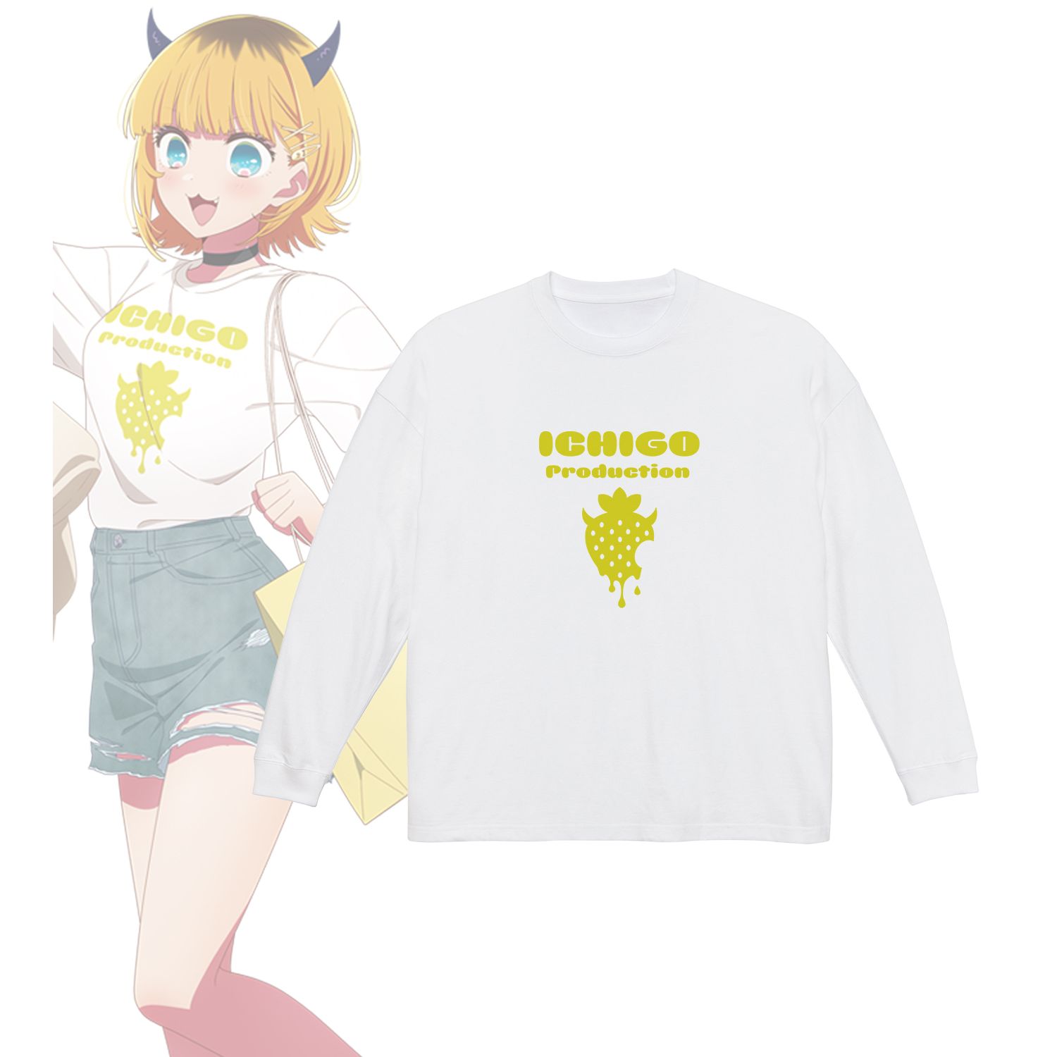 【推しの子】描き下ろし MEMちょ ショッピングver. 着用BIGシルエットロングTシャツユニセックス(サイズ/XL) - 公式商品画像 | AniSmile