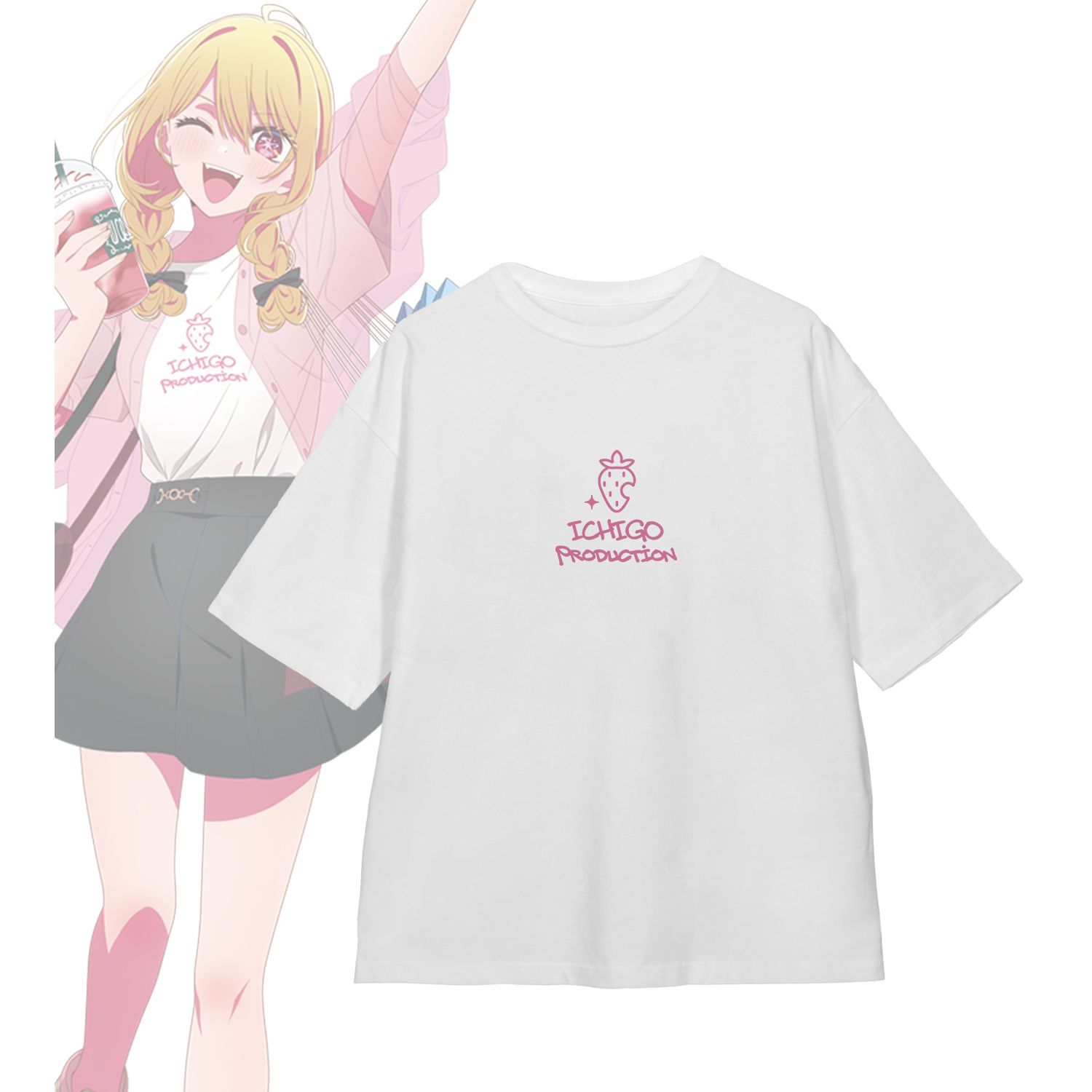 【推しの子】描き下ろし ルビー ショッピングver. 着用BIGシルエットTシャツユニセックス(サイズ/L) - official product image | AniSmile