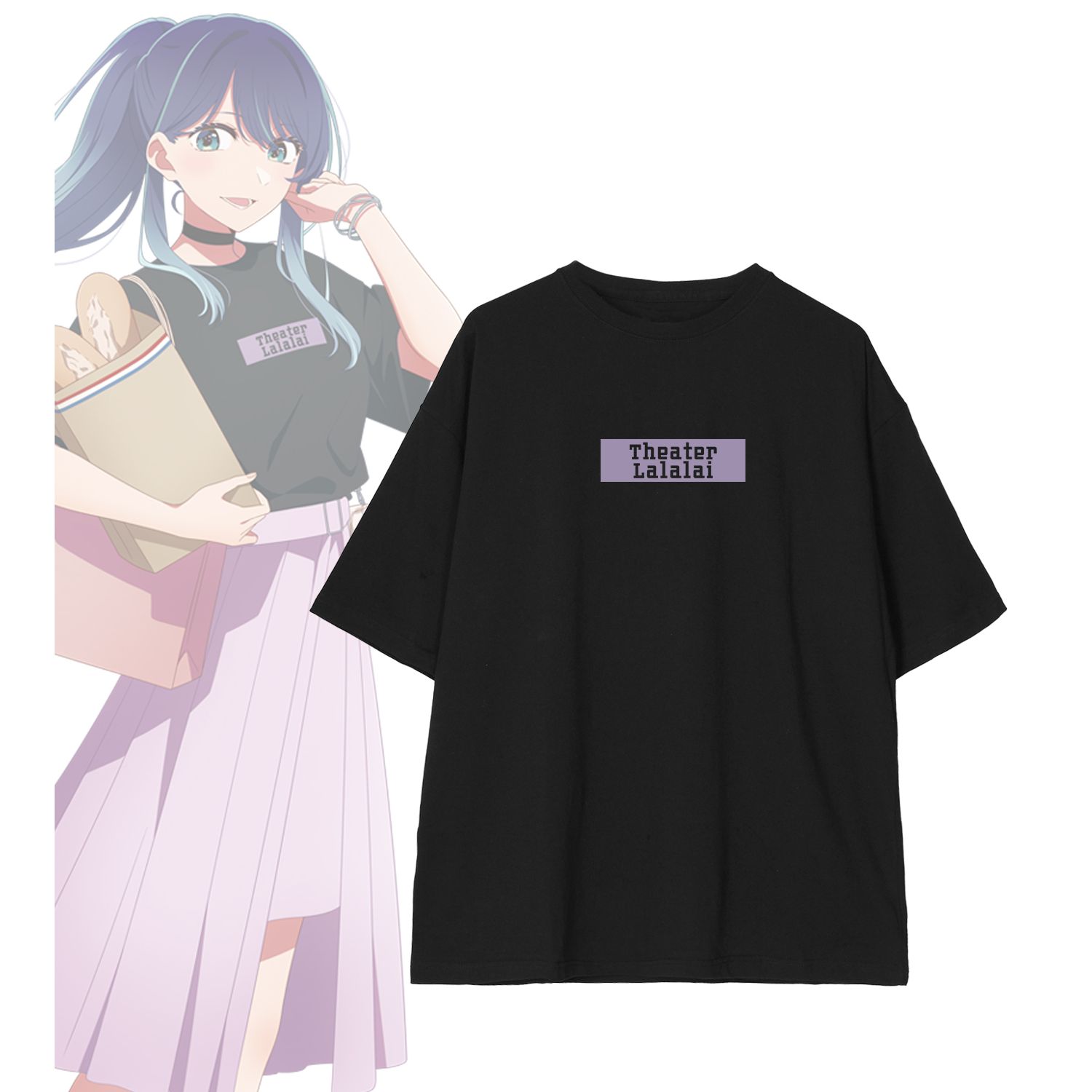 【推しの子】描き下ろし 黒川あかね ショッピングver. 着用BIGシルエットTシャツユニセックス(サイズ/L) - 公式商品画像 | AniSmile