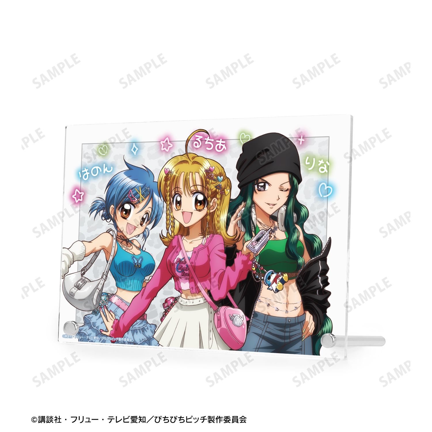アニメ「ぴちぴちピッチ」 描き下ろし 集合 Y2Kファッションver. A5アクリルパネル ver.A 画像 4 | AniSmile