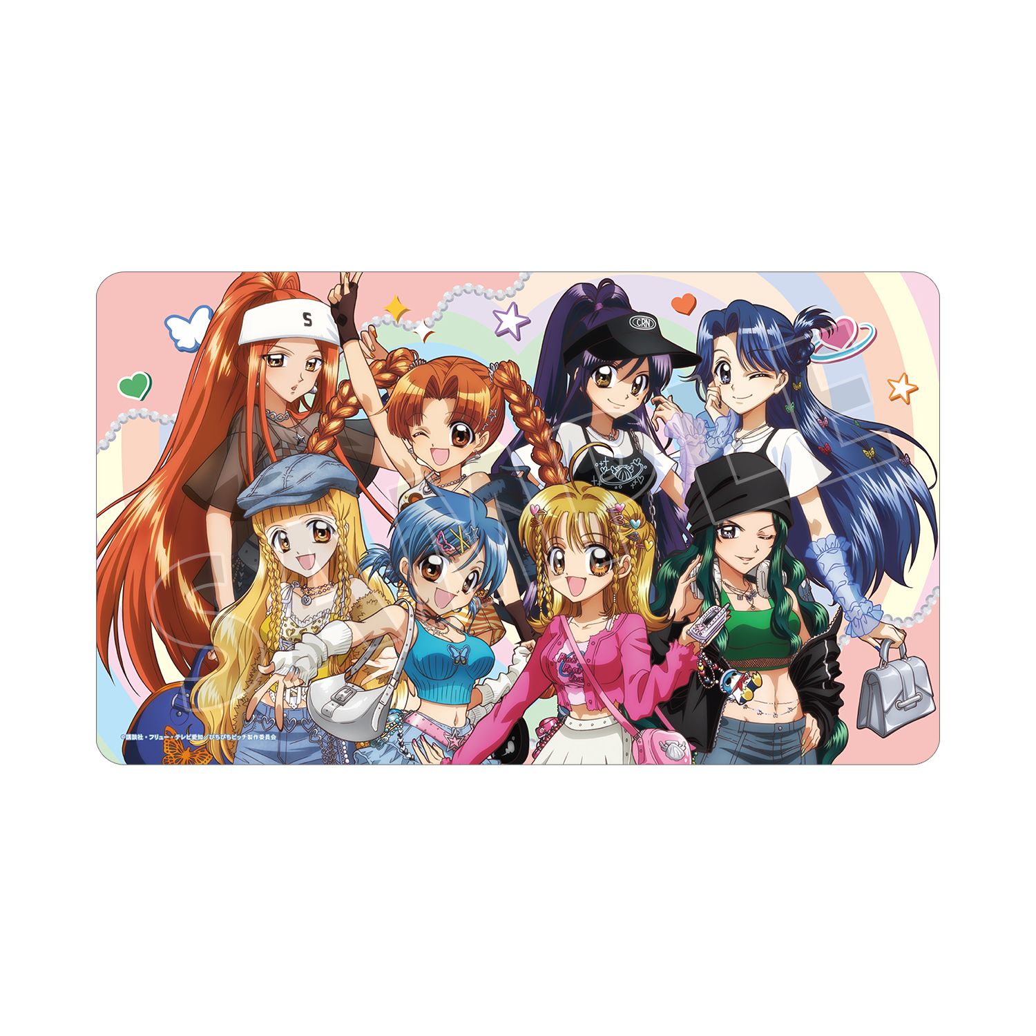 アニメ「ぴちぴちピッチ」 描き下ろし 集合 Y2Kファッションver. マルチデスクマット ver.B - 公式商品画像 | AniSmile