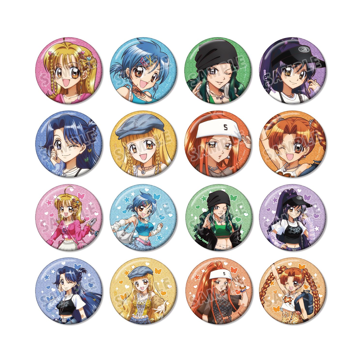アニメ「ぴちぴちピッチ」 描き下ろし Y2Kファッションver. トレーディンググリッター缶バッジ(単位/単品) - 公式商品画像 | AniSmile