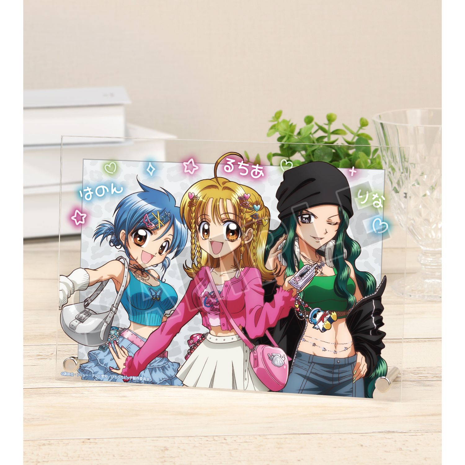 アニメ「ぴちぴちピッチ」 描き下ろし 集合 Y2Kファッションver. A5アクリルパネル ver.A 画像 6 | AniSmile