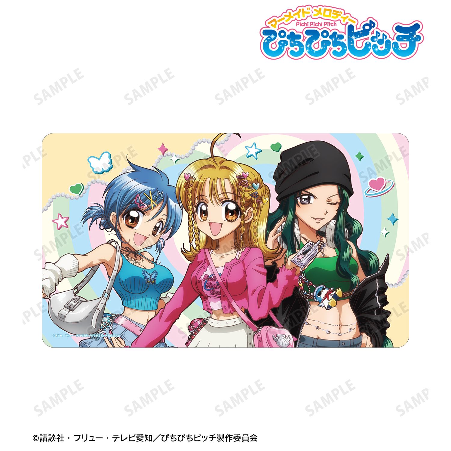 アニメ「ぴちぴちピッチ」 描き下ろし 集合 Y2Kファッションver. マルチデスクマット ver.A 画像 5 | AniSmile